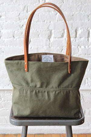 WWII era Two Tone US Military Canvas Tote Bag