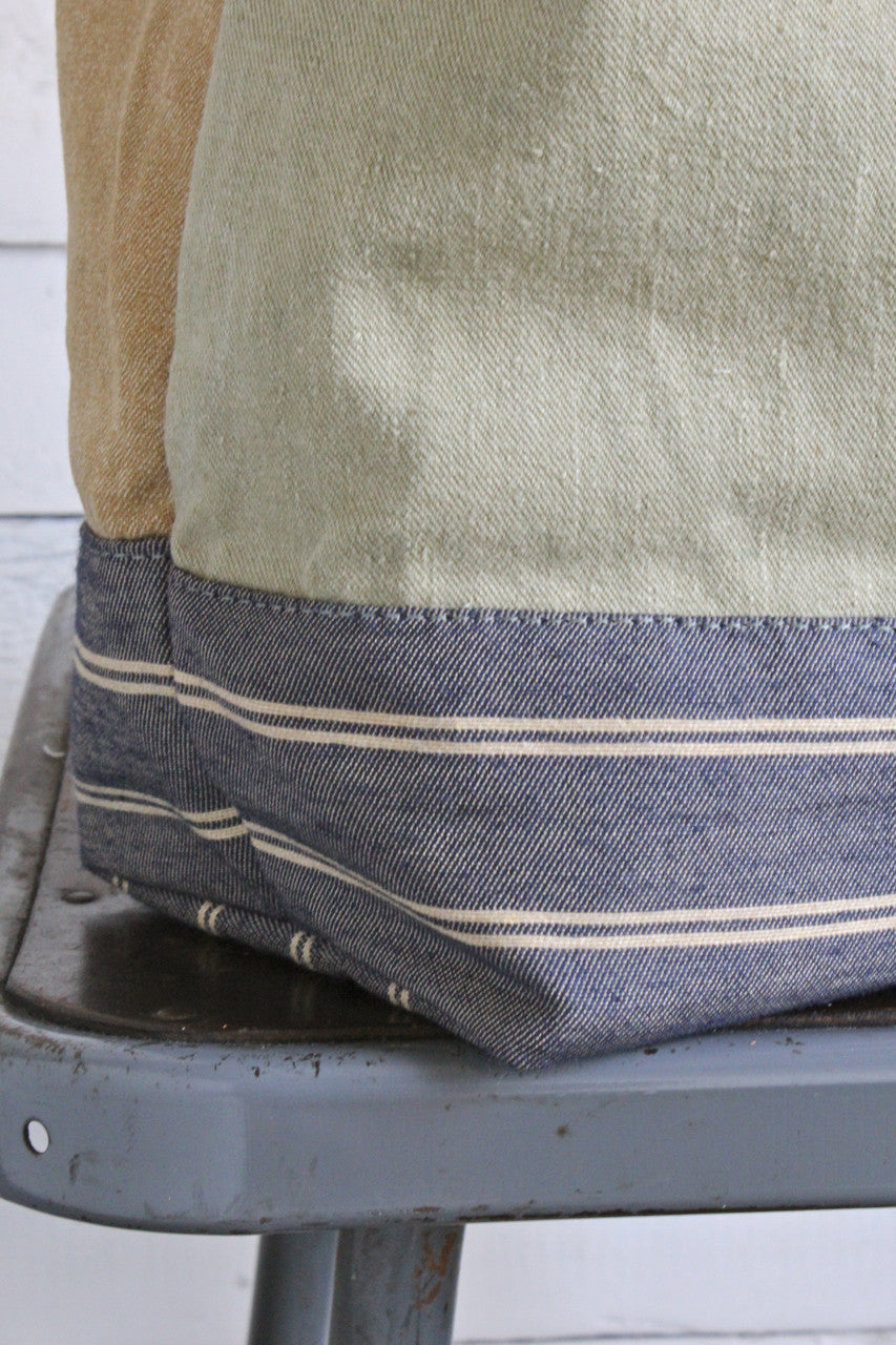 WWII era Pieced Canvas Tote Bag
