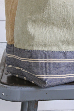 WWII era Pieced Canvas Tote Bag