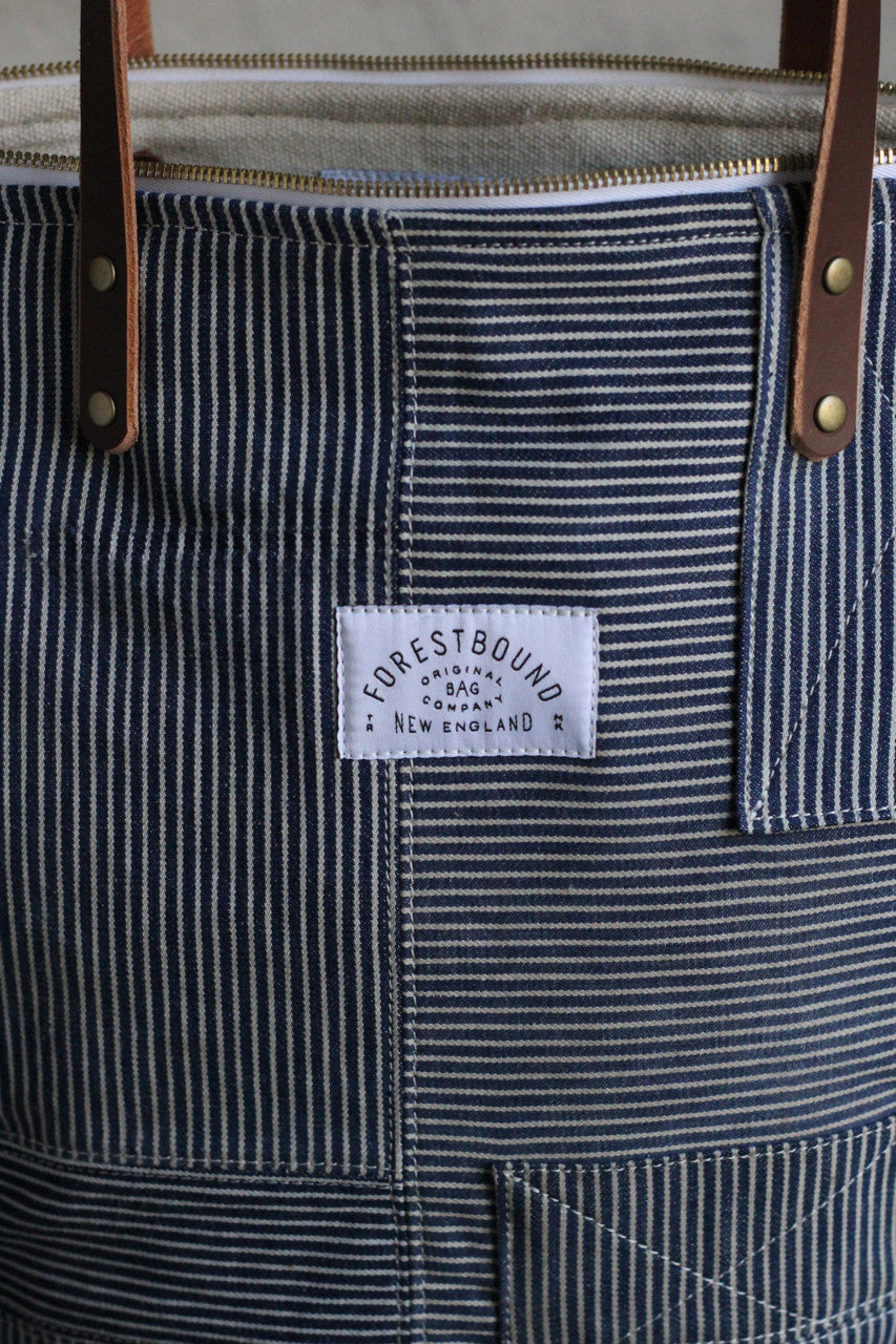 The Rambler Tote / 1930's era Hickory Stripe