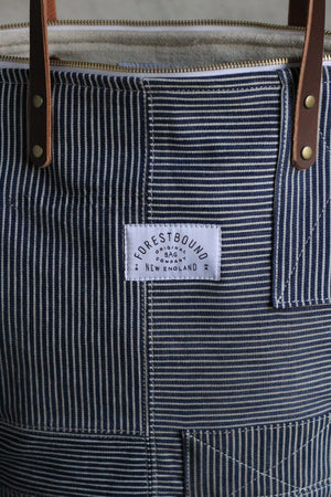 The Rambler Tote / 1930's era Hickory Stripe