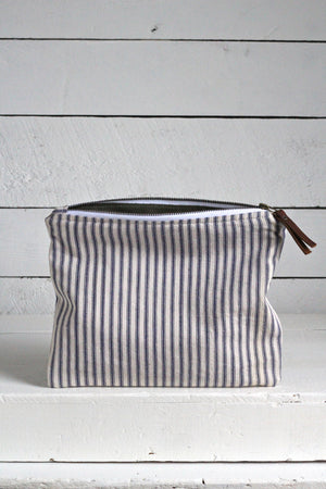 1950's era Ticking Fabric Utility Pouch