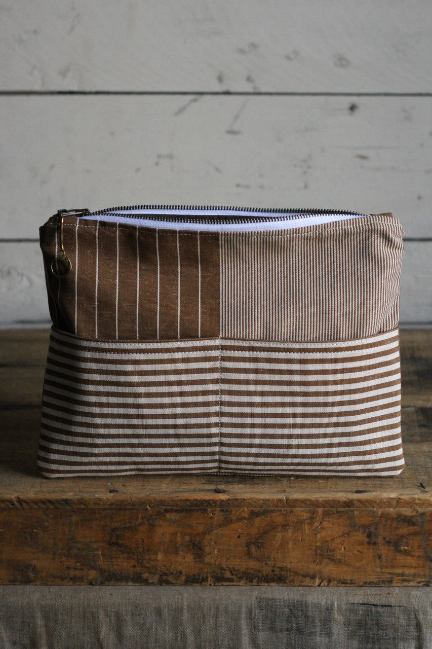 Deadstock Striped Canvas Pocket Utility Pouch