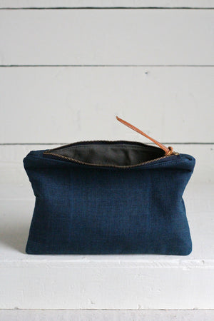 Early 1900's Indigo Dyed Hemp Utility Pouch