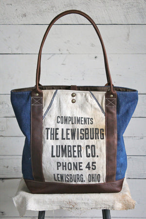 WWII era Denim and Apron Carryall