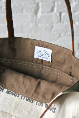 WWII era Camo & Lumber Apron Tote Bag