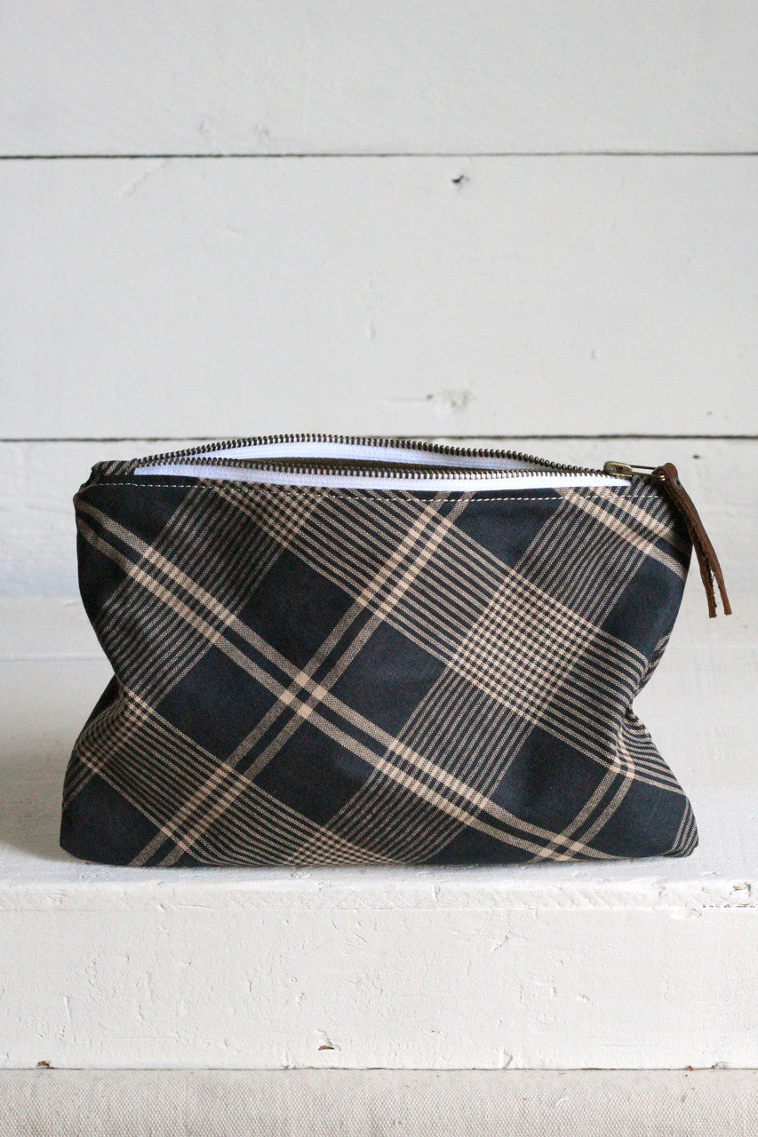 Deadstock Blue Plaid Utility Pouch