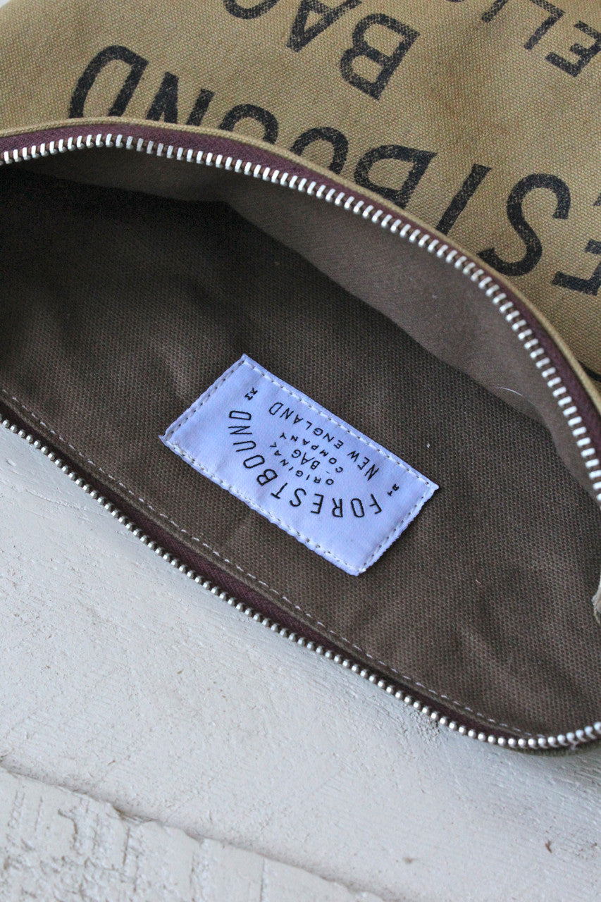 Two Toned WWII era Canvas Logo Pouch