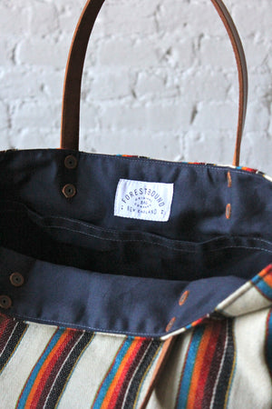 1950's era Striped Wool Carryall