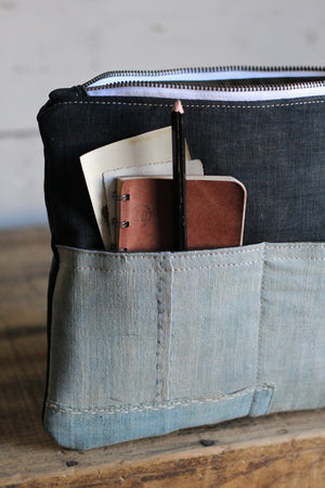 Early 1900's Japanese Indigo Dyed Cotton Utility Pouch