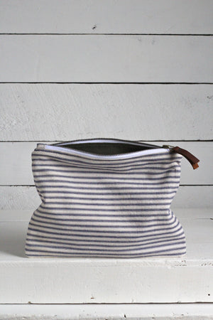 1950's era Ticking Fabric Utility Pouch