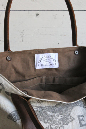 1940's era Feed Sack Carryall