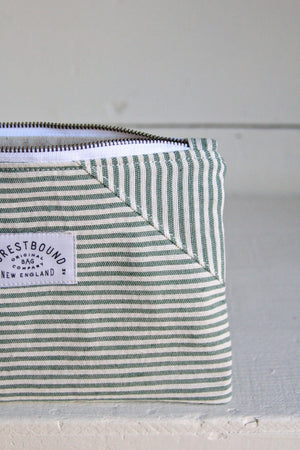 1950's era Ticking Fabric Utility Pouch