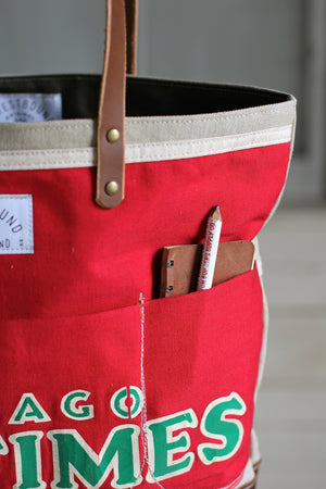 1950's era Canvas and Newspaper Apron Carryall