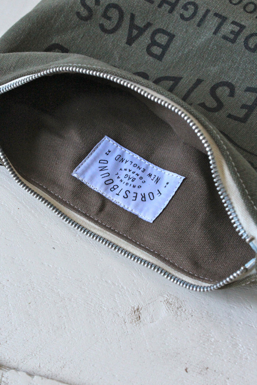 Two Toned WWII Era Canvas Logo Pouch