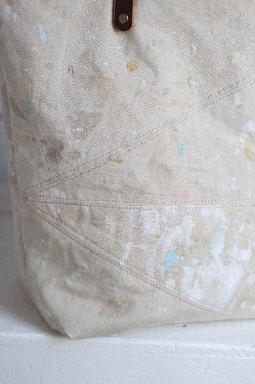 1960's era Painter's Drop Cloth Tote Bag