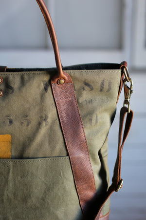 WWII era Canvas Weekend Bag