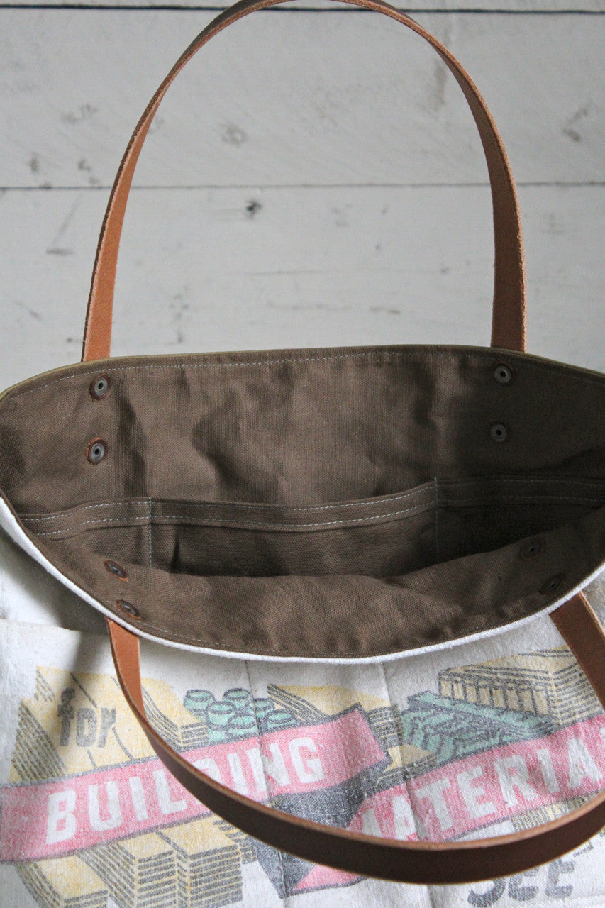 WWII era Canvas & Lumber Apron Carryall