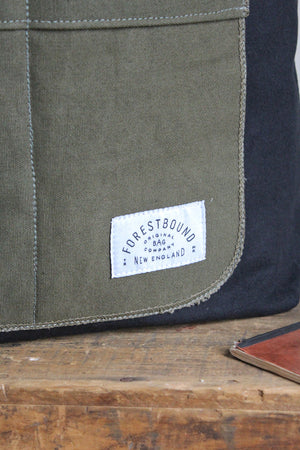Recycled Black Cotton Pocket Tote Bag