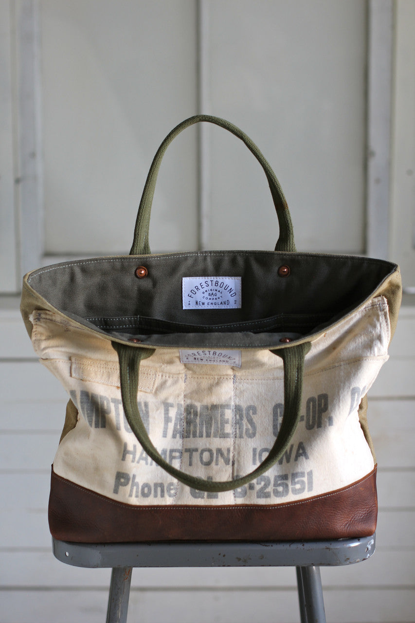 WWII era Canvas and Work Apron Carryall