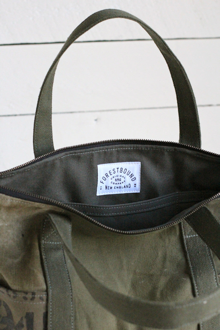 WWII era Canvas Travel Tote