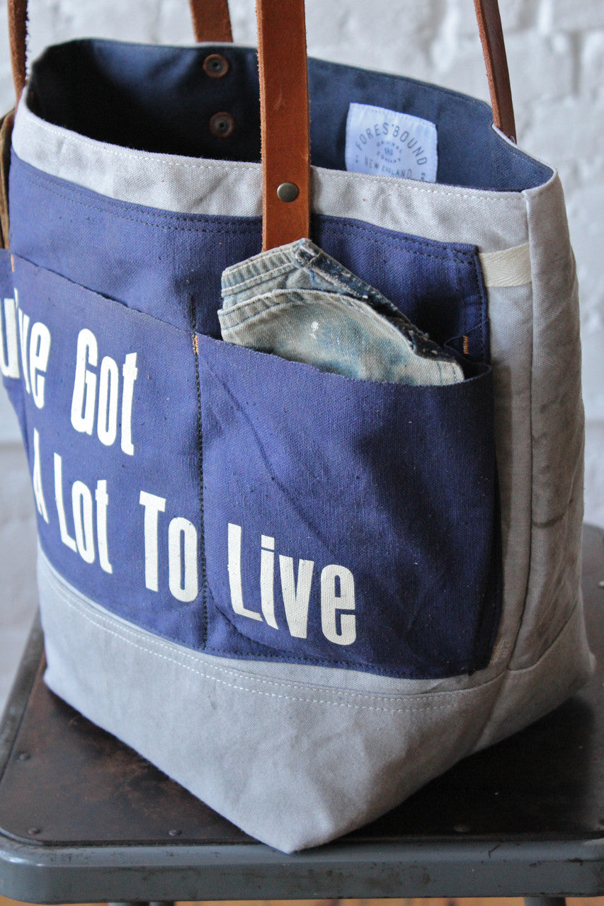 1950's era Canvas and Work Apron Tote Bag