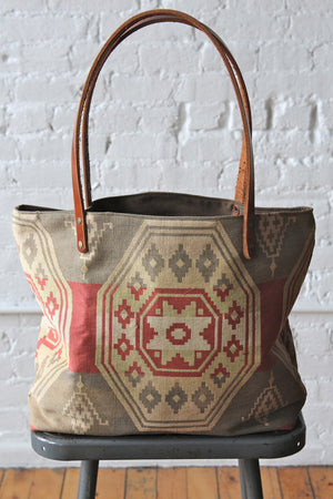 1950's era Santa Fe Woven Tote Bag