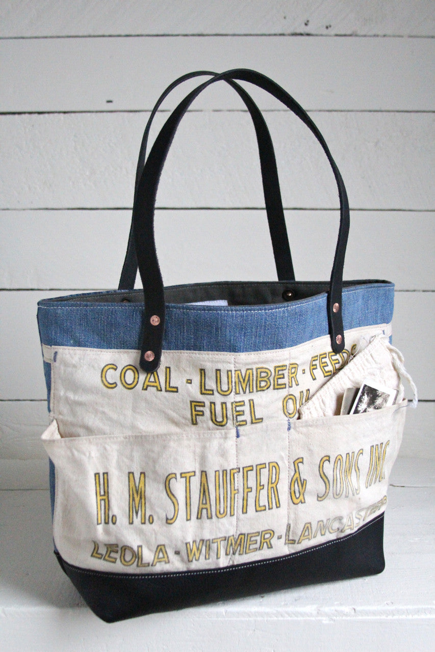 WWII era Denim & Work Apron Carryall