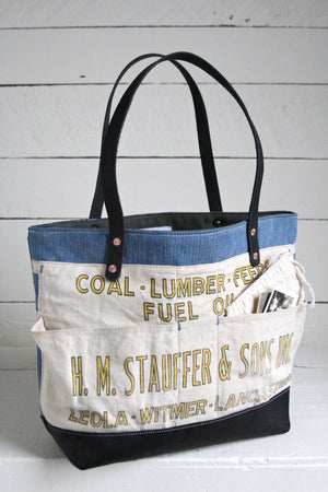 WWII era Denim & Work Apron Carryall
