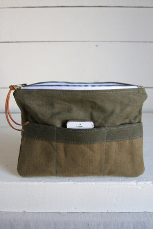WWII era Canvas & Camo Pocket Utility Pouch