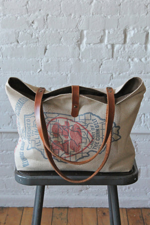 1940's era Illinois State Seed Bag Carryall