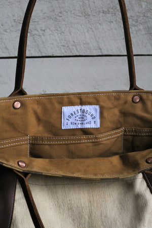 1940's era Striped Canvas and Work Apron Carryall