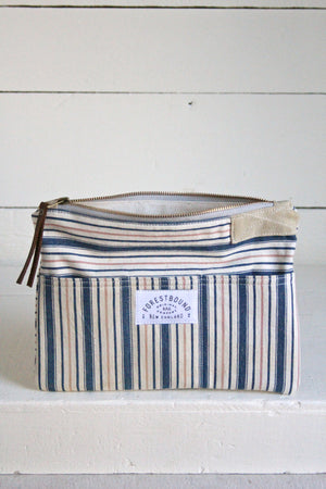 1940's era Ticking Fabric Pocket Utility Pouch
