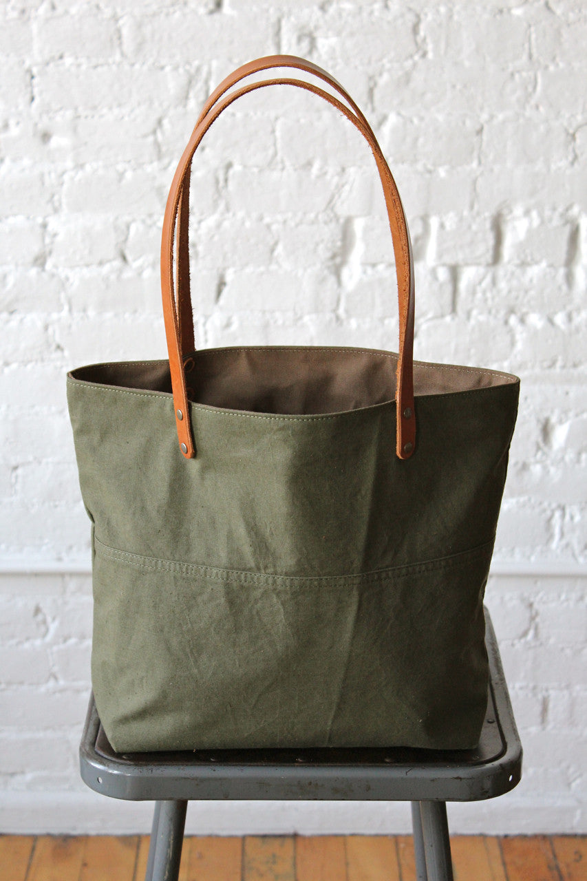 WWII era Military Canvas Pocket Tote Bag