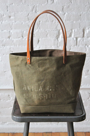 WWII era Canvas and Work Apron Tote Bag