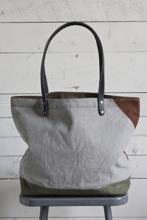 WWII era Quilted Canvas Tote Bag