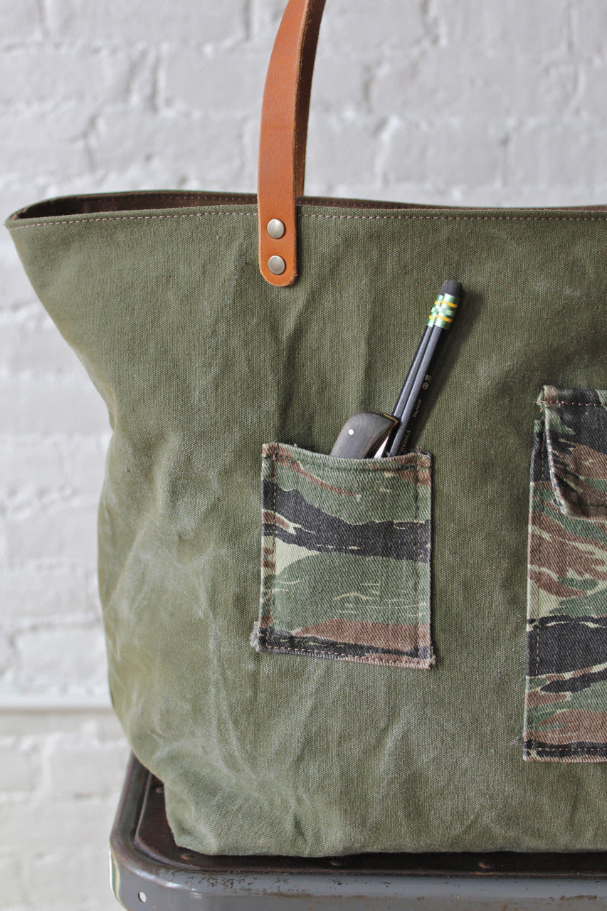 WWII era Canvas & Camo Carryall