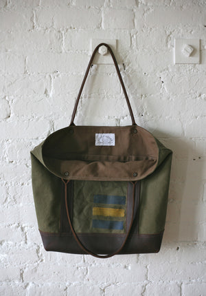 WWII era Canvas & Leather Carryall