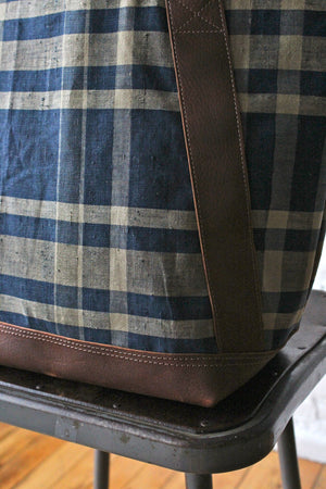 Early 1900s era Japanese Indigo Dyed Cotton Carryall