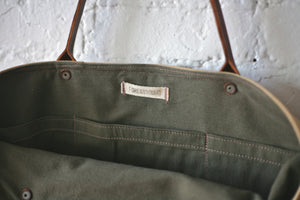 WWII era Canvas & Leather Carryall