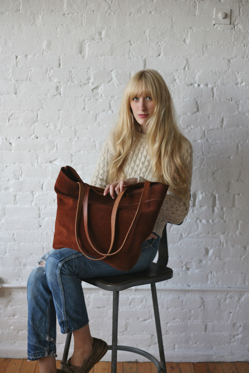 Suede Market Tote