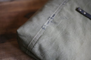 WWII era Canvas Carryall w/ 1920's era Blacksmith Leather Straps - SOLD