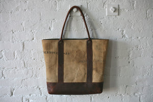 WWII era Canvas & Leather Carryall
