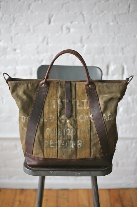 WWII era Military Canvas Weekend Bag