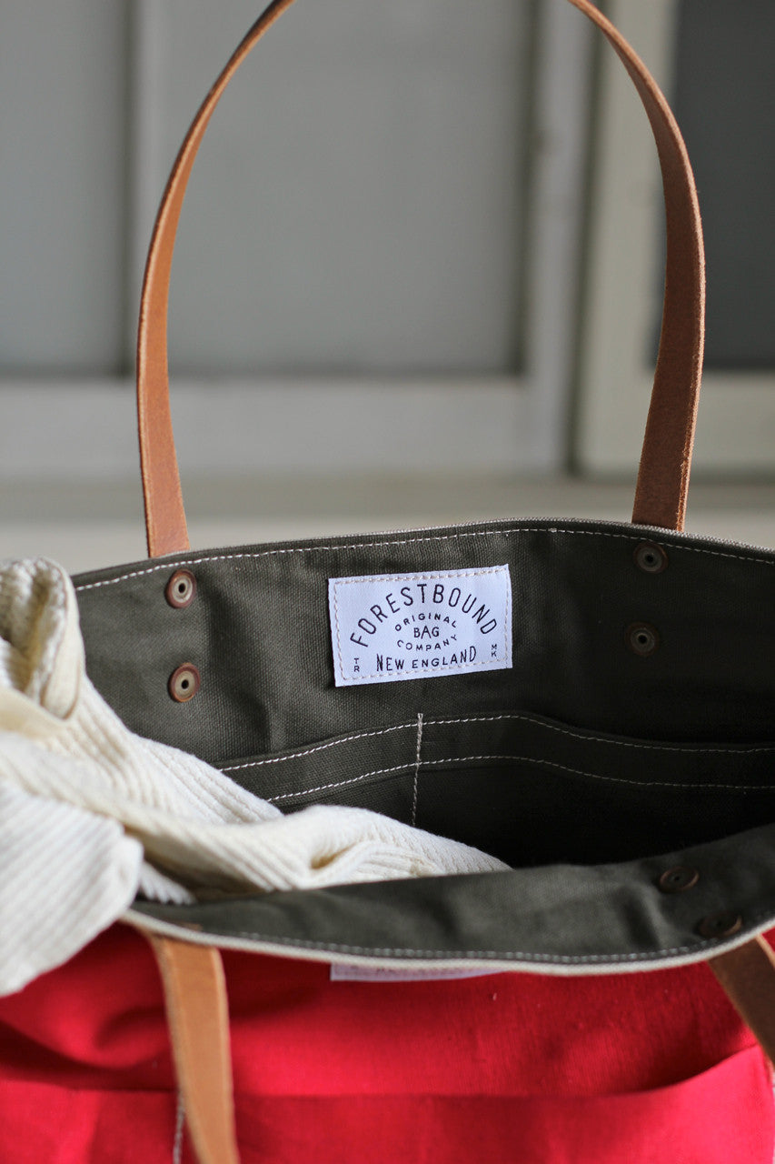 1950's era Canvas and Newspaper Apron Carryall
