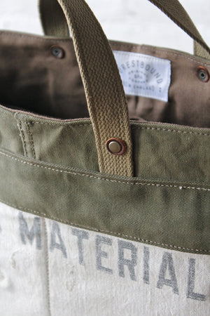 WWII era Canvas and Work Apron Tote Bag