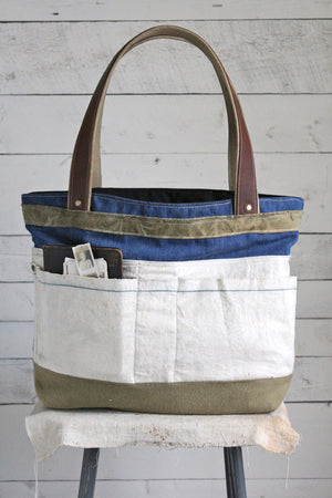 WWII era Denim & 1940's era Lumber Apron Carryall