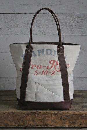 1950's era Patched Feed Sack Carryall