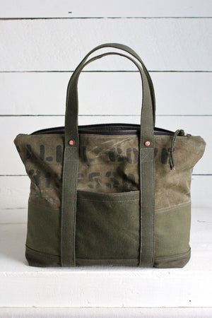 WWII era Canvas Travel Tote