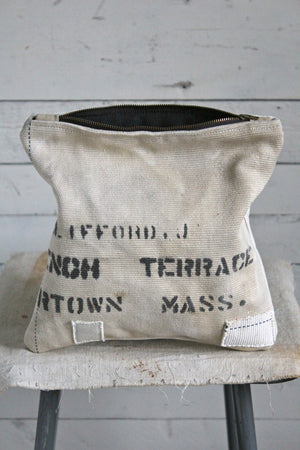 WWII era Patched Sea Bag Utility Pouch